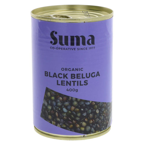 Suma Organic Black Beluga Lentils 400g (Pack of 12)