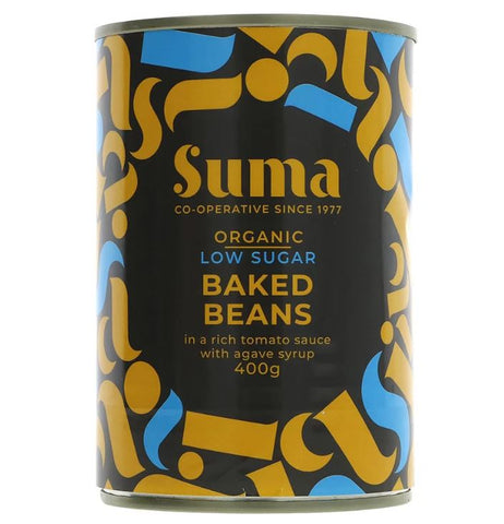 Suma Organic Baked Beans - Low Sugar 400g (Pack of 12)