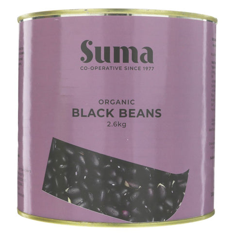 Suma Organic Black Beans 2.6kg (Pack of 6)