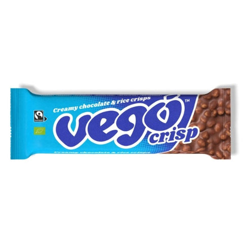 VEGO Crisp Creamy Chocolate & Rice Crisps Bio 40g (Pack of 20)