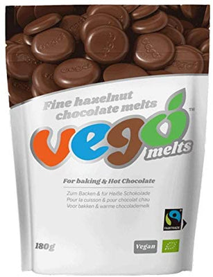 Vego Organic Fine Hazelnut Chocolate Melts 180g