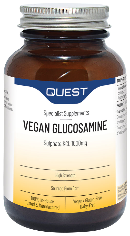 Quest Vegan Glucosamine Sulphate KCL 1000mg 180 Tablets