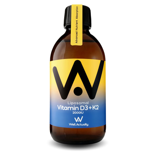 Well.Actually. Liposomal Vitamin D3 2000iu + K2 100mcg High Stregth 300ml