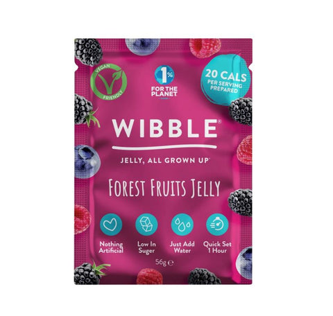 Wibble Forest Fruit Vegan Jelly Crystals 57g (Pack of 6)