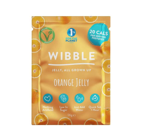 Wibble Orange Vegan Jelly Crystals 57g (Pack of 6)
