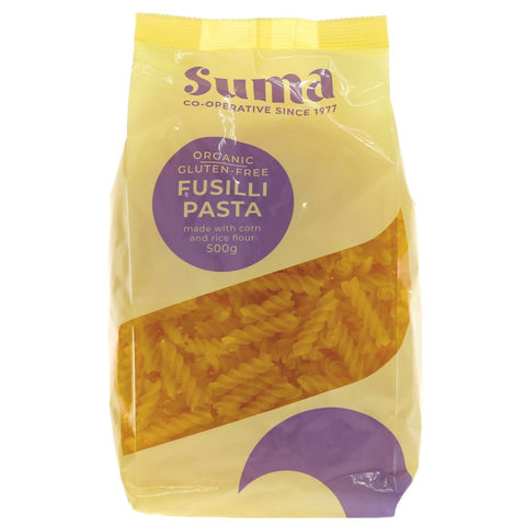 Suma Organic G/f Maize & Rice Fusil Organic 500g (Pack of 8)