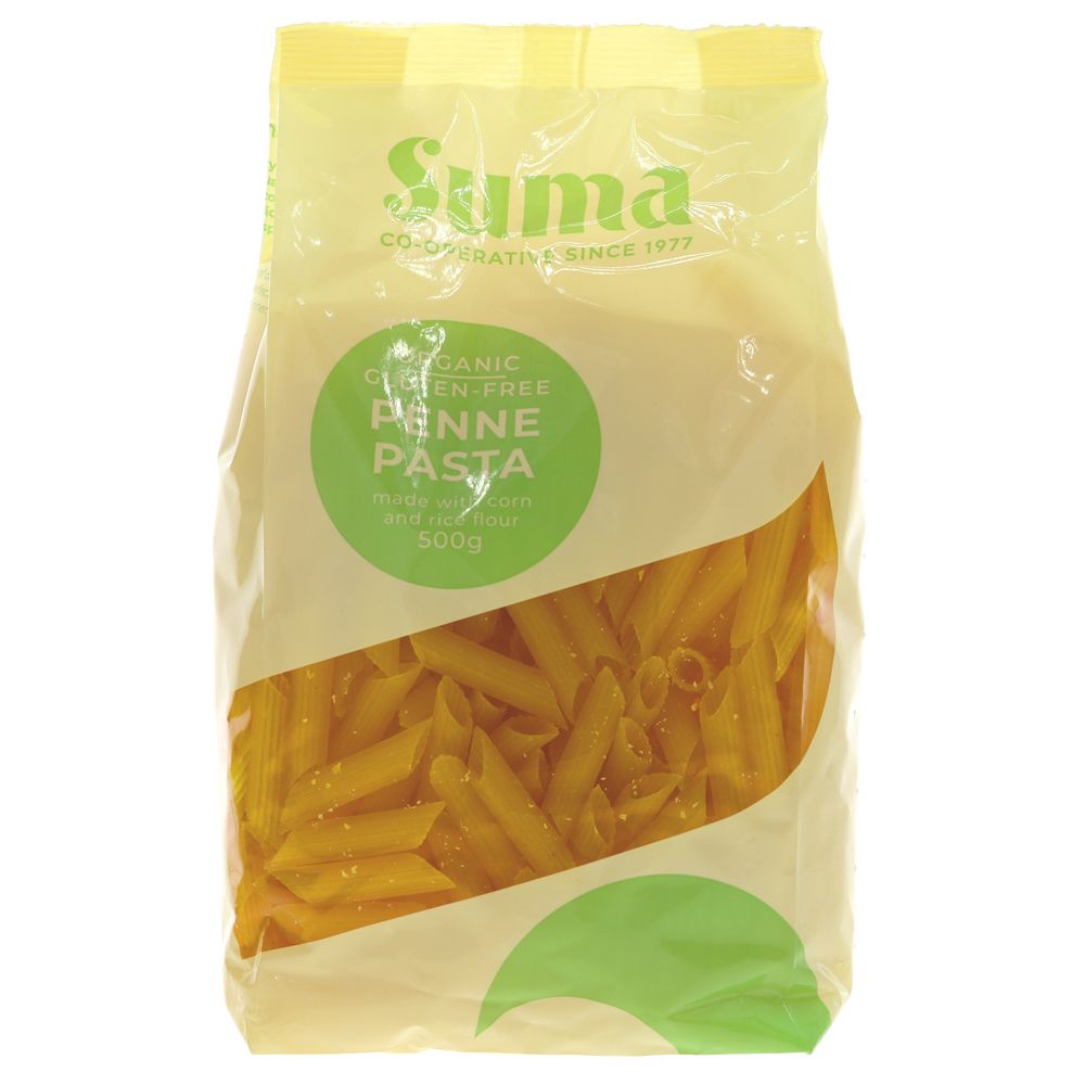 Suma Organic G/f Corn Rice Penne Organic 500g (Pack of 8)