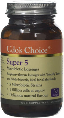 Udos Choice Super 5 Microbiotic 60 Lozenges