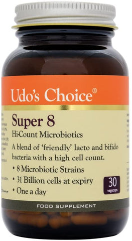 Udo's Choice Super 8 Hi-Count Microbiotics 30 VCaps