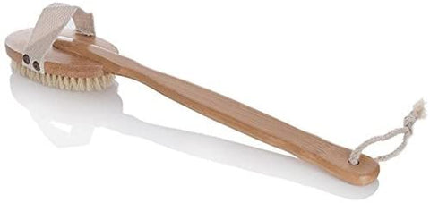 Wooden Bath Brush Natural Bristles (with Detachable handle)