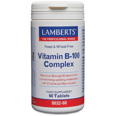 Lamberts, Vitamin B-100 Complex, 60 Tablets.
