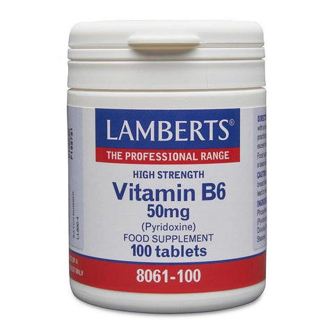 Lamberts, Vitamin B6 50mg, (Pyridoxine), 100 Tablets