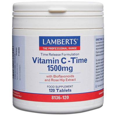 Lamberts Vitamin C Time Release 1500mg with Bioflavonoids - 120 Tabs