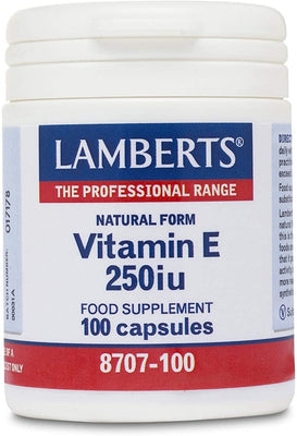 Lamberts Vitamin E 250iu (168mg) - 100 Caps