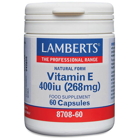 Lamberts Natural Vitamin E 400iu - 60 Caps