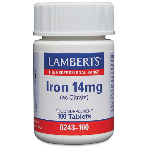 Lamberts Iron 14mg (as Citrate) - 100 Tabs