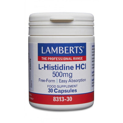 Lamberts L-Histidine HCl 500mg - 30 Caps