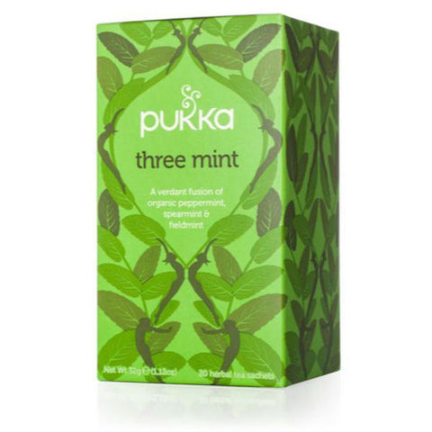 Pukka 3 Mint Organic Herbal Tea 20 Teabags * 4 Pack