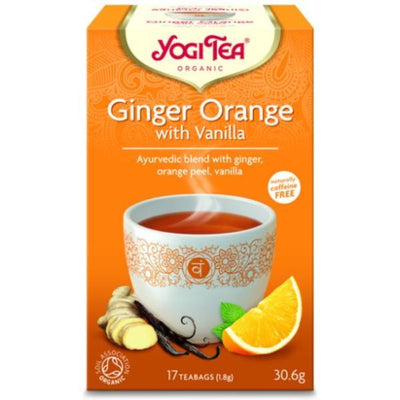 Yogi Tea Organic Ginger Orange Vanilla 15 Teabags (Pack of 4, Total 60 Teabags)