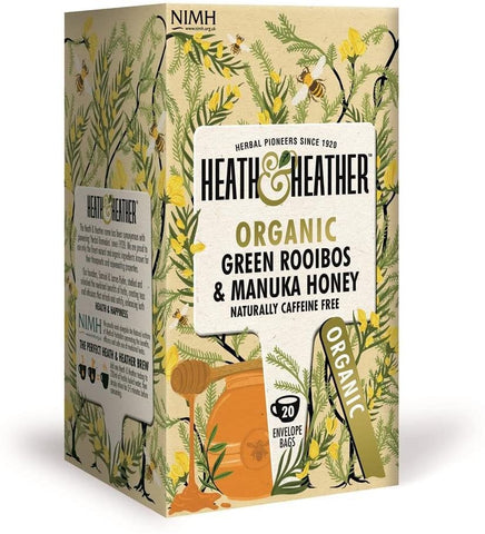 Heath & Heather Organic Green Rooibos & Honey Tea 20 Bags