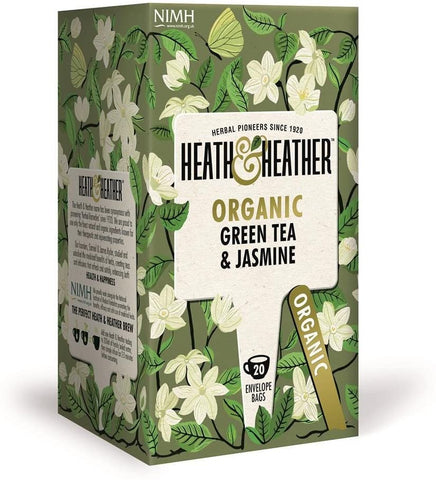 Heath & Heather Organic Green Tea & Jasmine Tea 20 Bags