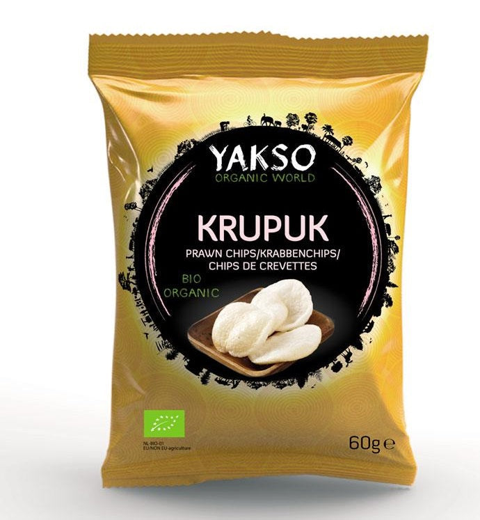 Brand Organic (FZ) Krupuk - Organic Prawn Chips 60g (Pack of 6)