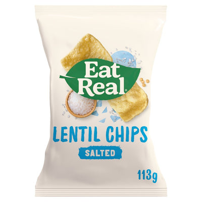 Eat Real Lentil Sea Salt Chips 113g (Pack of 10)