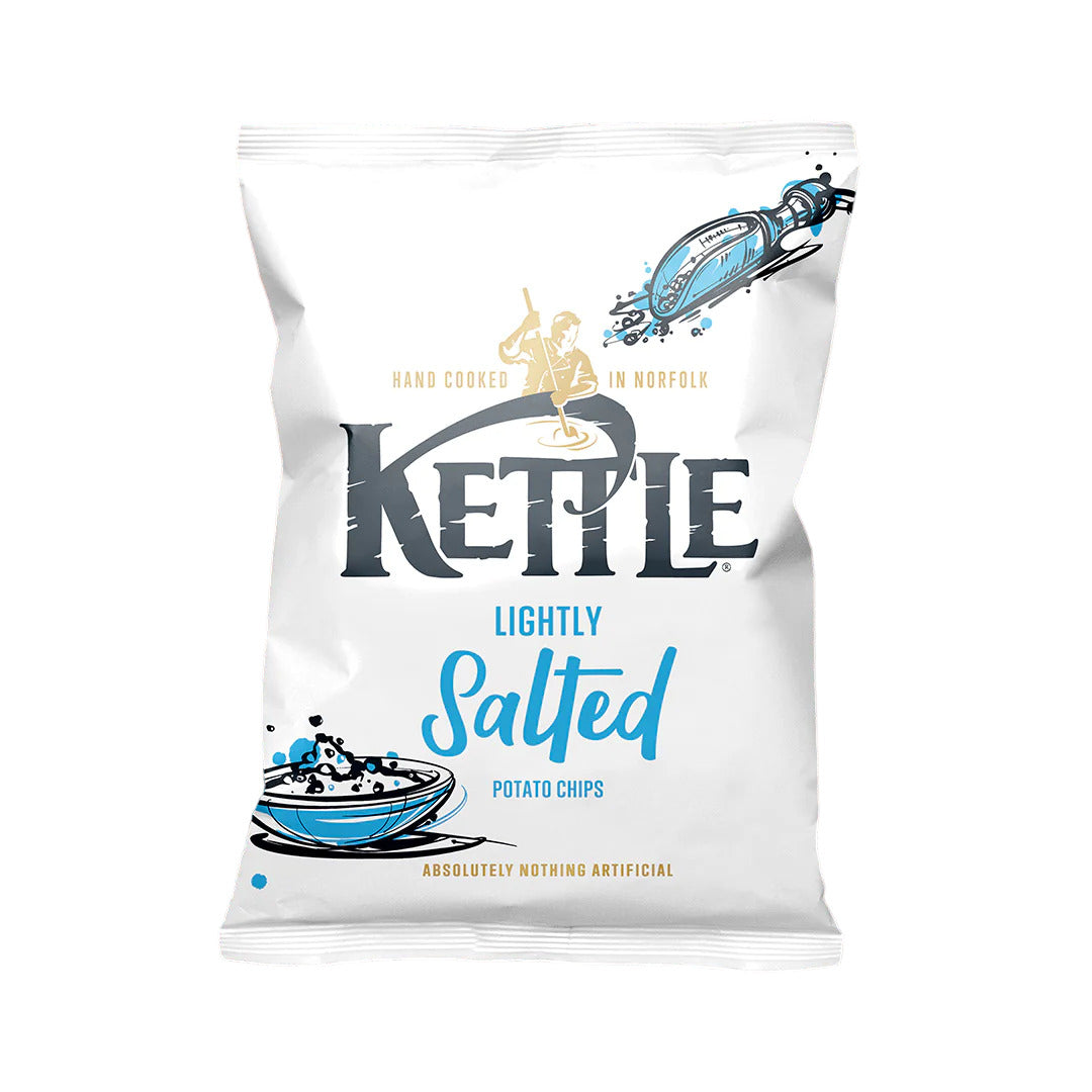 Kettle Chips Lightly Salted Chips 130g (Pack of 12)