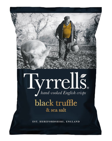 Tyrrells Black Truffle Crisps 150g (Pack of 8)