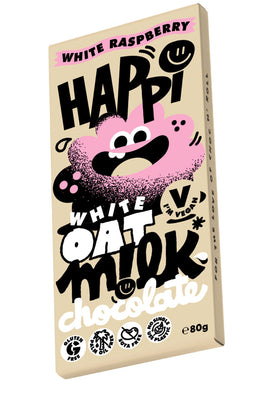 Happi White Chocolate & Raspberry 80g (Pack of 12)