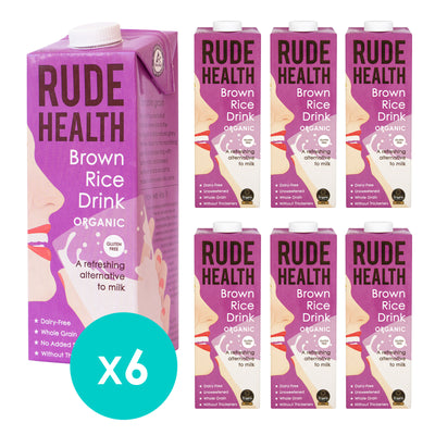 Rude Health Organic Brown Rice Drink 1ltr (Pack of 6)