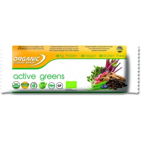 Organic Foodbars OFB Org Food Bar Act Green-Box 70g (Pack of 12)