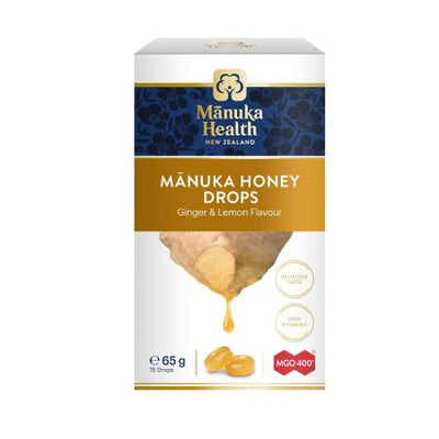 Manuka Health Honey Lozenges Ginger & Lemon 65g
