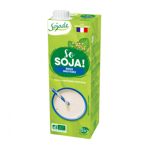 Sojade Organic Soya Milk Sweetened with Apple Juice (Blue) 1Litre